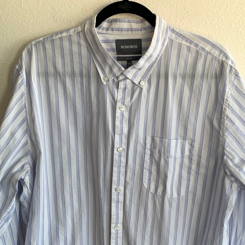 Bonobos XXL Lightweight Striped Button Down